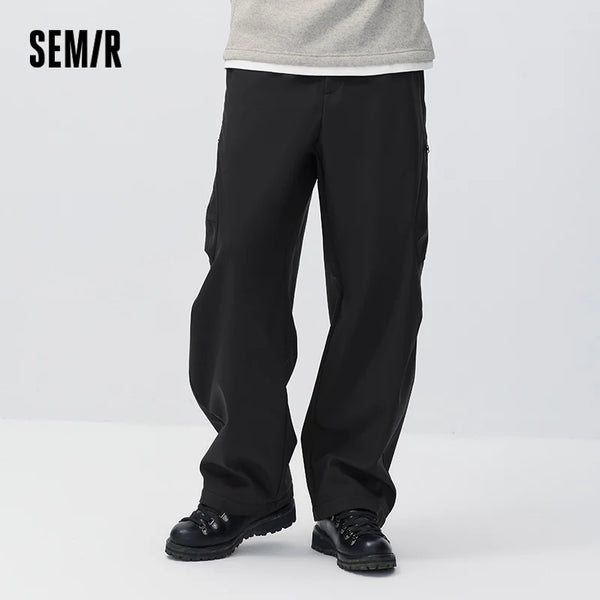 ខោបុរស Semir ខោធម្មតា ធន់នឹងកម្ដៅ រលុង សមល្មម សម្លៀកបំពាក់ធ្វើការ រដូវរងាថ្មី ឆ្នាំ២០២៦ សម្លៀកបំពាក់ប្រចាំថ្ងៃ រចនាប័ទ្មទីក្រុង ធម្មតា