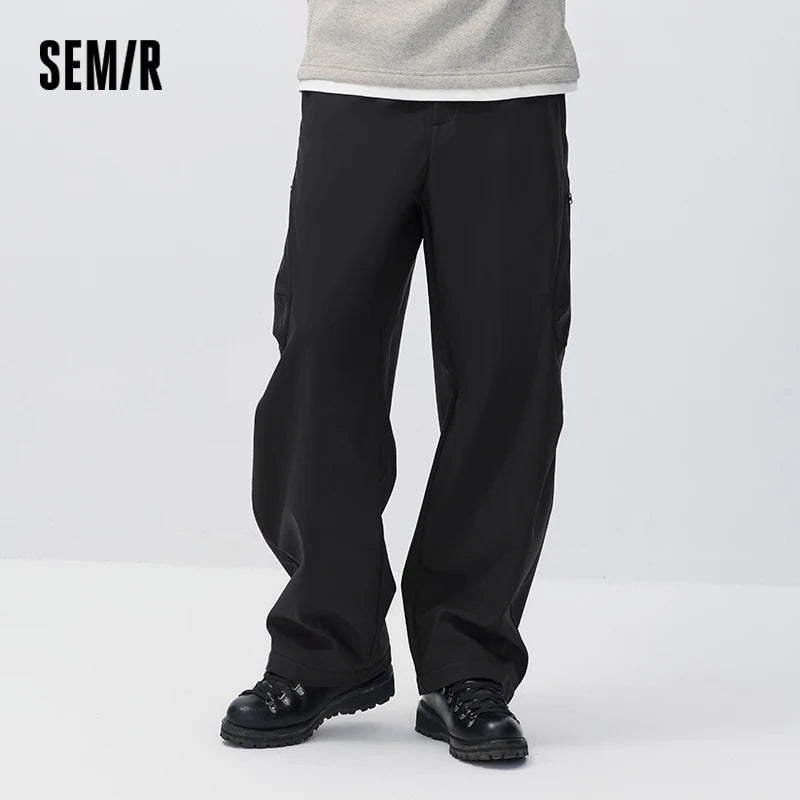 ខោបុរស Semir ខោធម្មតា ធន់នឹងកម្ដៅ រលុង សមល្មម សម្លៀកបំពាក់ធ្វើការ រដូវរងាថ្មី ឆ្នាំ២០២៦ សម្លៀកបំពាក់ប្រចាំថ្ងៃ រចនាប័ទ្មទីក្រុង ធម្មតា