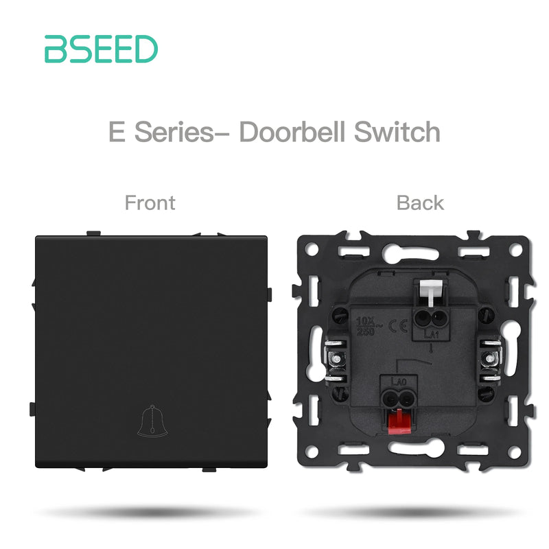 BSEED 1/2Gang Wall Light Switch USB Type-C Socket Module Part Internet TV Telephone Socket Part Plastic Frame Free Combination