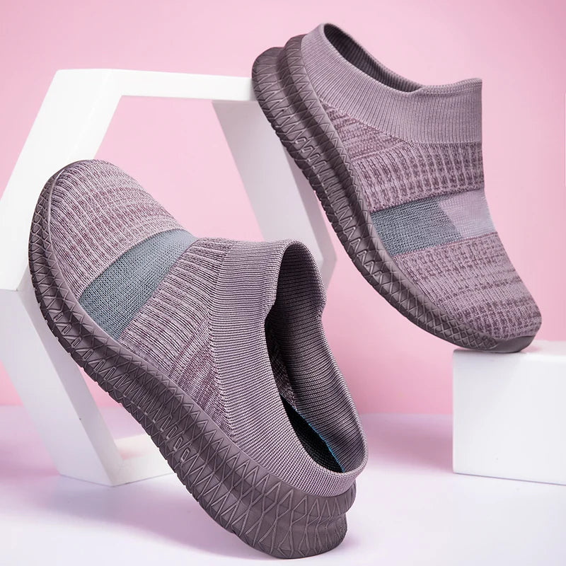 Unisex Walking Shoes New Anti Slip Shock-absorbing Sports Shoes Lightweight Breathable Casual Mesh Slippers for Men Women