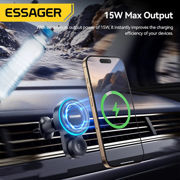 ឆ្នាំងសាកឥតខ្សែ Essager 2 in 1 ជាមួយខ្សែសាកនាឡិកា 15W សម្រាប់ iPhone 17 16 Pro Max Watch