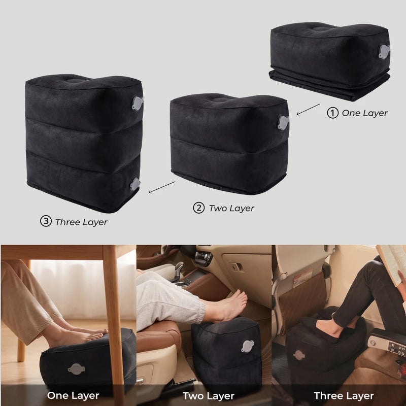 FLEXTAIL X VOLLYC EZY Travel Kit – Better Sleep Anytime Anywhere Inflatable Pillow Set for Airplane, Car, Train, Bus, Office
