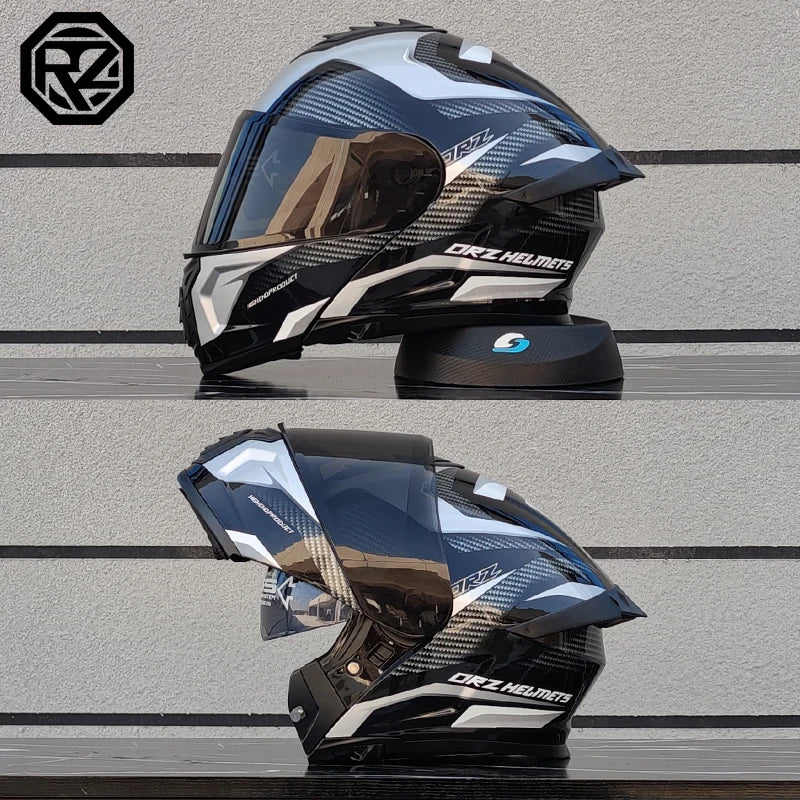 DOT certified motorcycle helmet dual lens cross-sectional helmet safety modular flip cover full face helmet for men and women