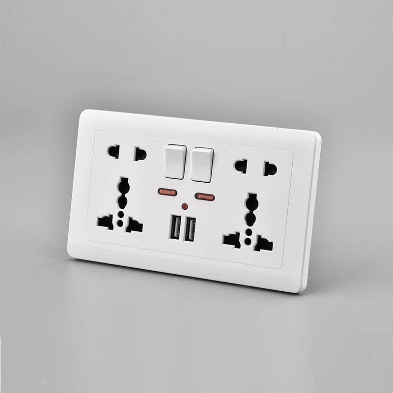 Depoguye UK standard Usb wall socket ,USB plug universal 5 hole outlet, 220v to usb Type-c  phone charging socket 146mm*86mm