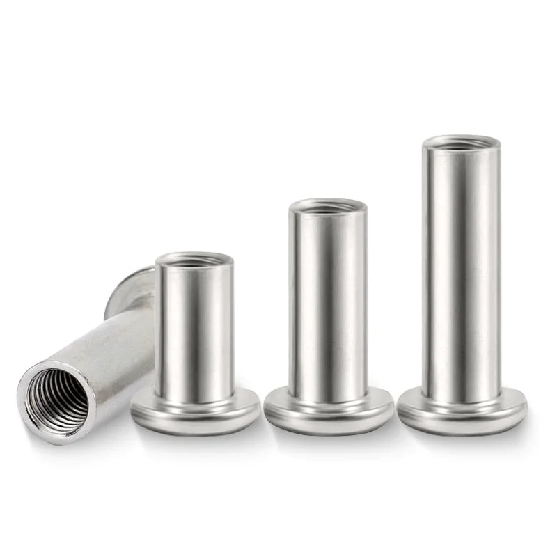 2-10pcs Binding Barrel Nut M2 M3 M4 M5 M6 M8 M10 304 Stainless Steel Hex Socket Cap Furniture Rivet Insert Nut for TV Wall Mount