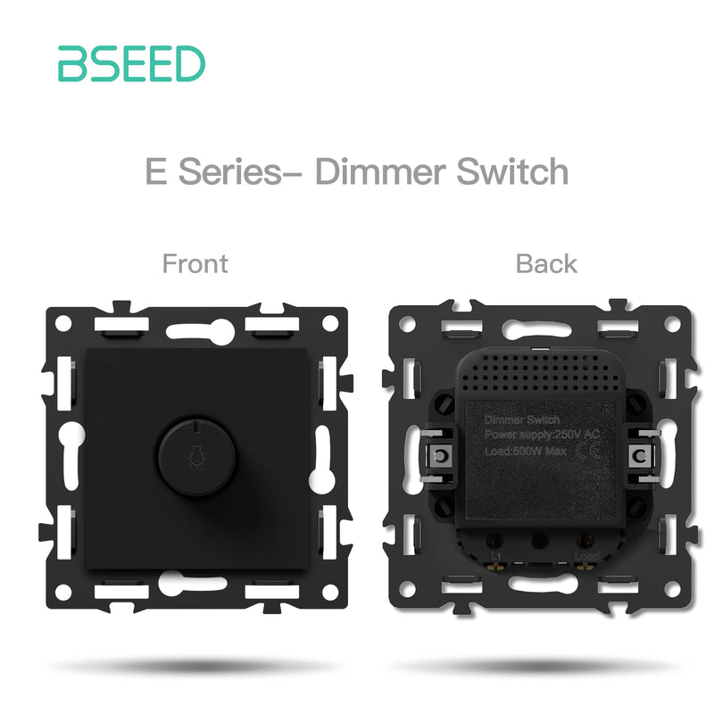 BSEED Wall Button Switch 1/2Gang Part 65W Wall Socket Module Part Internet TV Telephone Socket Glass Frame DIY Function Part