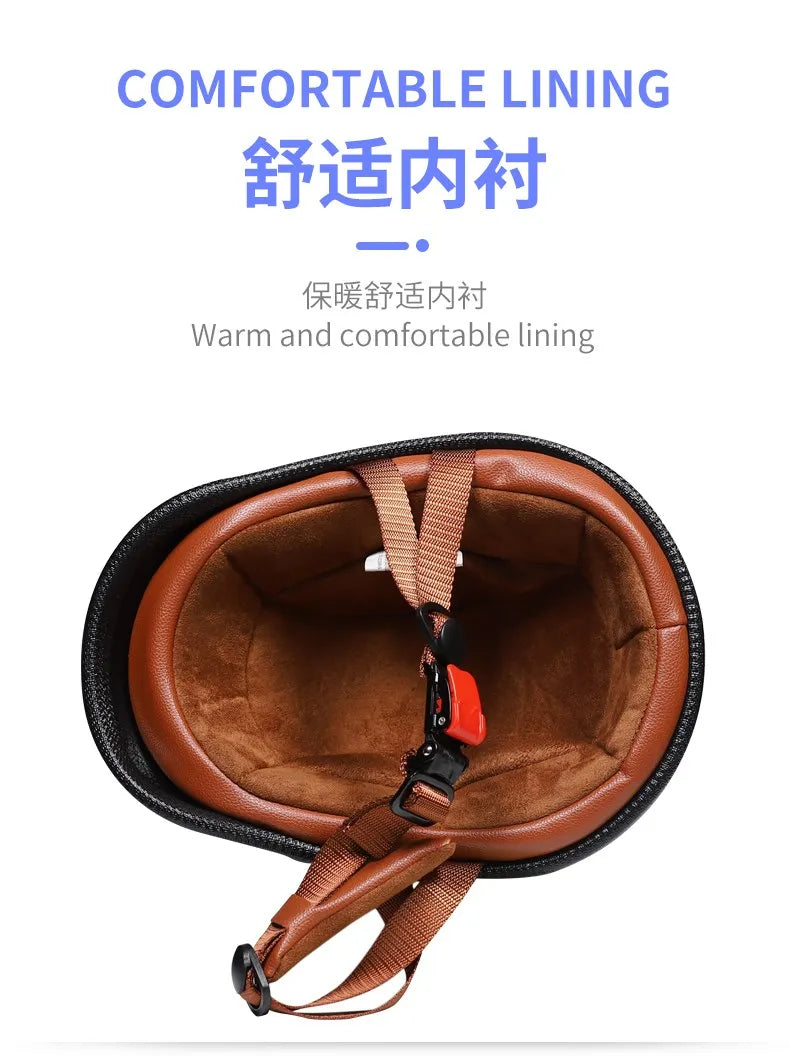 Retro chopper half helmet open beret motorcycle helmet big guy DS high quality scooter motorcycle