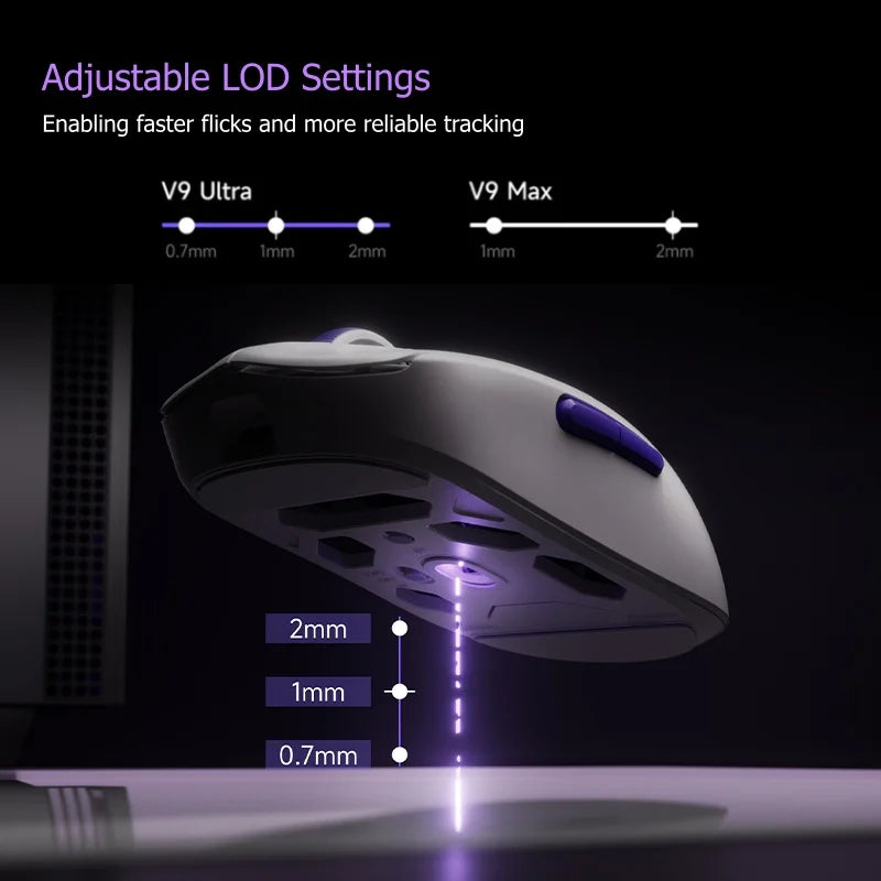 Akko Dash MAX/Ultra Mouse PixArt PAW3950 / PAW3395 Sensor 42000DPI 40g±3g Ultralight Ergonomic 8K Wireless E-sports Gaming Mouse