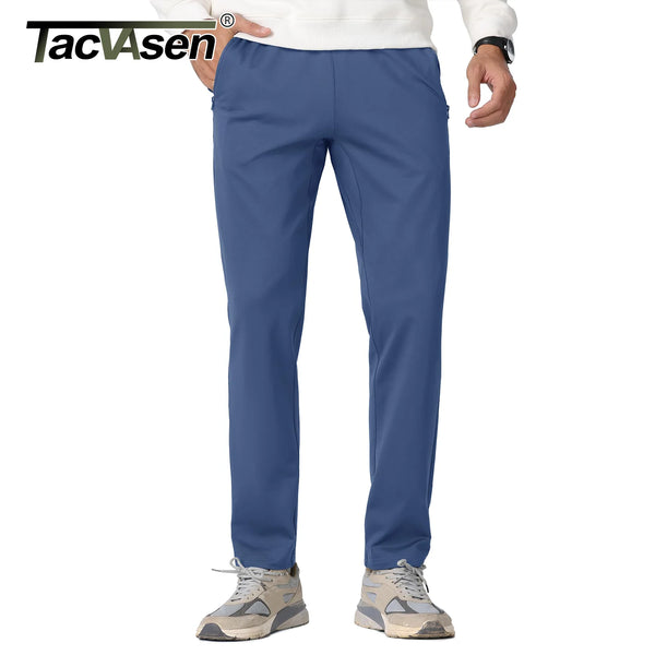 TACVASEN Winter Fleece Sweatpants Mens Thermal Warm Work Pants Waterproof Outdoor Sport Running Pants Jogger Casual Trousers