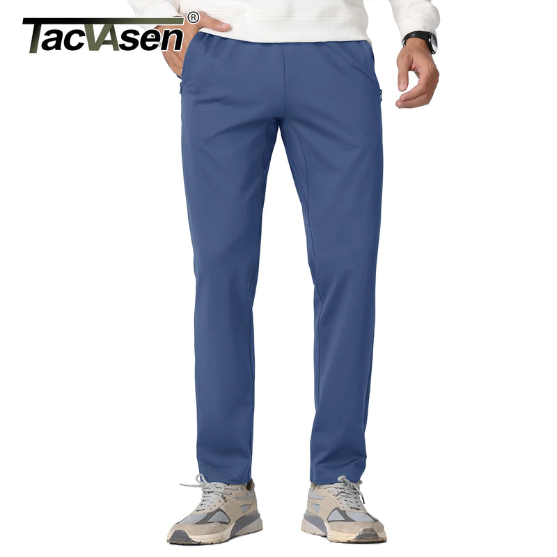 TACVASEN Winter Fleece Sweatpants Mens Thermal Warm Work Pants Waterproof Outdoor Sport Running Pants Jogger Casual Trousers