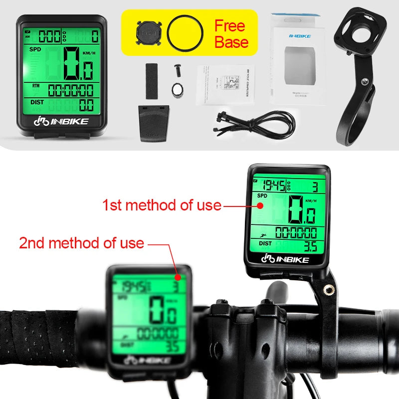 INBIKE Bicycle Computer Speedometer Wireless Wired Waterproof Road Bike MTB Cycling Odometers Watch LED Digital Bike Accessories