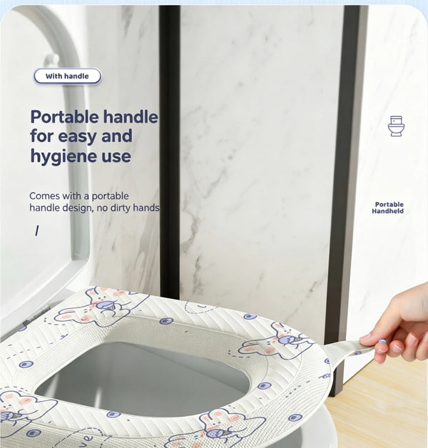New Waterproof Thickened Household EVA Waterproof Toilet Seat Cover with Adhesive All Season Universal Disposable Toilet Seat