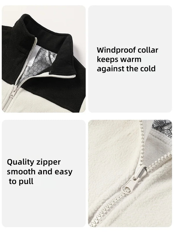 Graphene energy double-sided velvet inner tank 3-in-1 Windbreaker Windproof Cold-proof Wear-resistant  Fashion Style