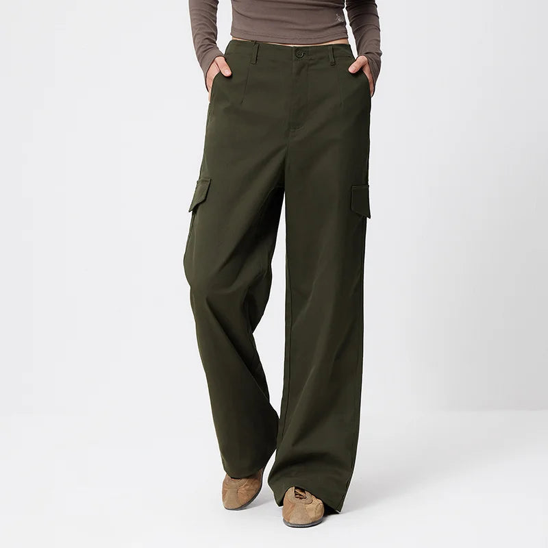 Semir Cargo Pants Women 2026 Spring Ins Trendy Streetwear Wide Leg Casual Comfortable Versatile Long Trousers
