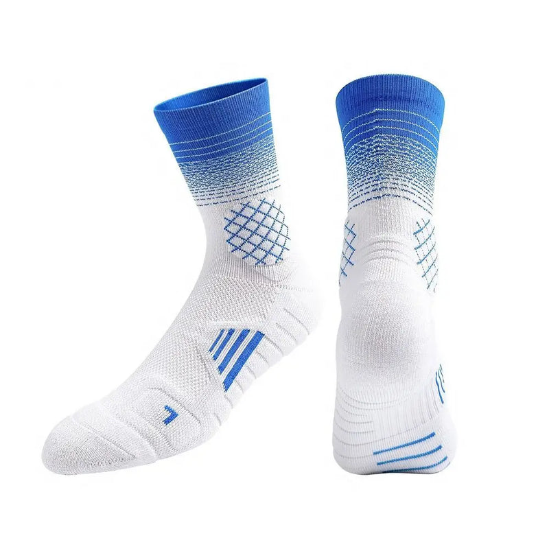 WRELS 1/2/3 Pairs Basketball Socks Cushioned Compression Crew Athletic Socks Arch Support Moisture Wicking Running Sports Socks