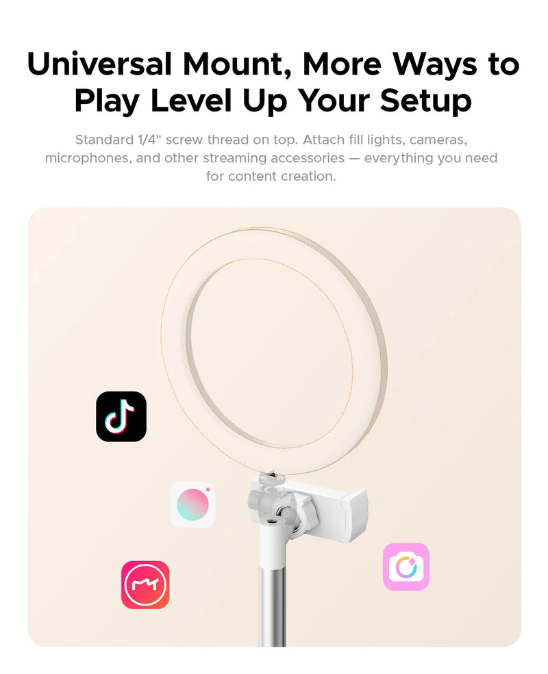 ORICO Phone Desktop Stand Live Broadcast Overhead Adjustable Lifting Telescopic Selfie Rotating Aluminum Alloy Support Frame