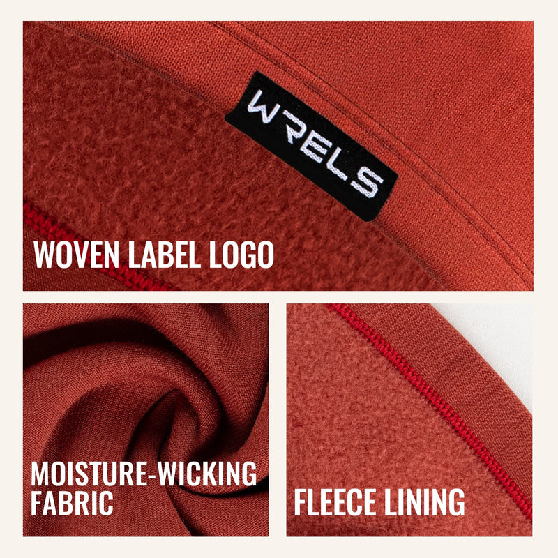 WRELS Skiing Cap Warm Anti Cold Skull Cap Sweat Wicking Fleece Windproof Helmet Liner Ear Flap Running Men Women Winter Beanie