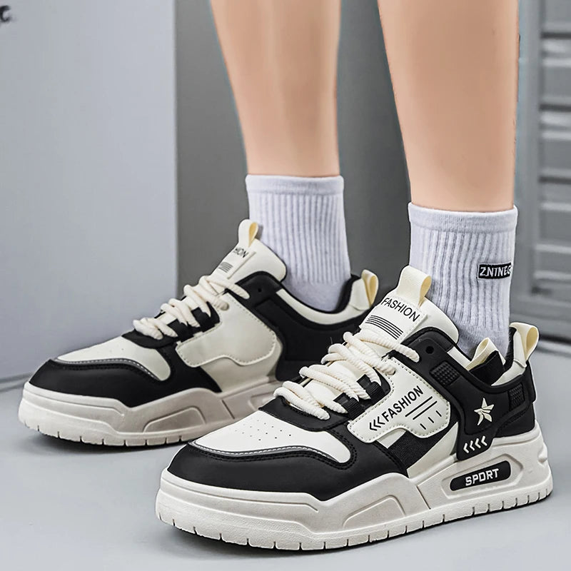 Men's thick-sole casual shoes Four seasons new soft-sole anti-slip comfort outdoor walking shoes fashion flat sports board shoes