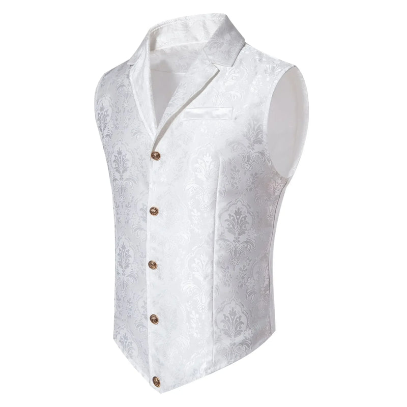 Blue Jacquard Fabric Men's Sleeveless Vest Coat,Wedding/Party/Stage Performance Dress Vests,Green Red Pink Black White Waistcoat