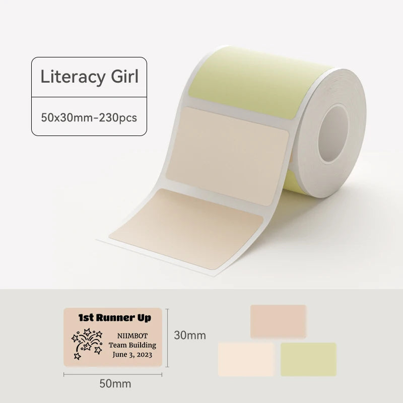 3 Rolls NIIMBOT B21 B3S B1 B31 Thermal Label Clothing Price Food Self-adhesive Tag Waterproof Smart Office Pocket Printer Label