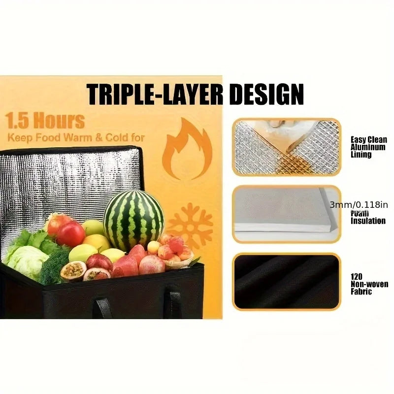 1pc Outdoor Insulated Beverage Cooler Bag,Portable,Durable Aluminum Foil Material,Suitable for Camping Picnics Outdoor activity