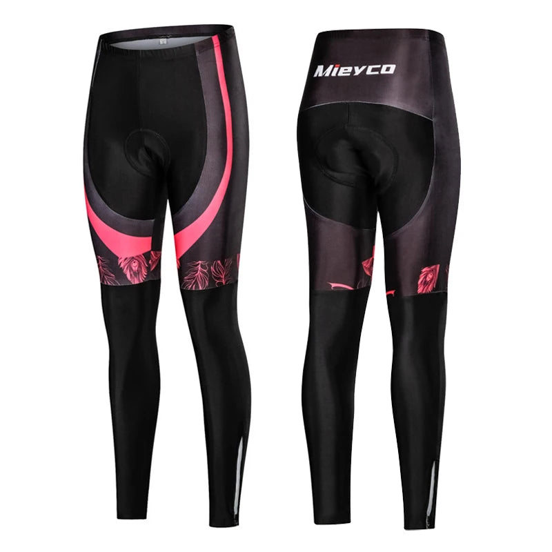 Women's Cycling Pants 3D Gel Padded Quick Dry Breathable Long Trousers for Spring Autumn MTB Road Bike Riding Sportswear