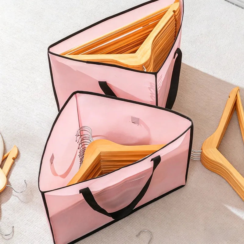 1pc Triangular Hanger Storage Bag, Suitable for Daily Hanger Storage and Organization,Used to Store Clothes in Wardrobe Corners