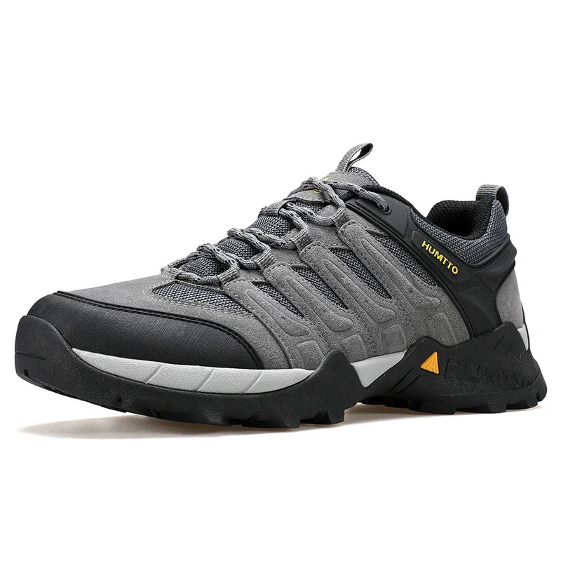 HUMTTO Non-slip Hiking Shoes Men Outdoor Men's Sports Shoes Leather Safety Walking Sneakers Man Breathable Trekking for Boots