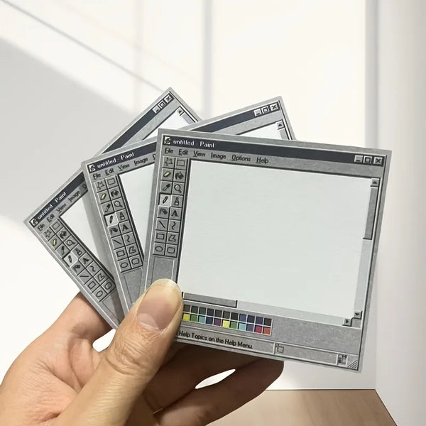 50Sheets Retro Computer Drawing Pad Notepad - Vintage Style Square Paper, Ideal for Creative Illustrations and Design.Notepad.