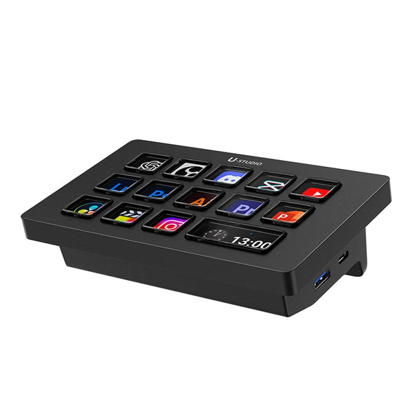 ក្ដារចុច Ulanzi D200H D200 7 in 1 Stream Deck Controler ជាមួយគ្រាប់ចុច LCD ចំនួន 14 សម្រាប់ OBS Live Youtube Content Creation Gaming Office