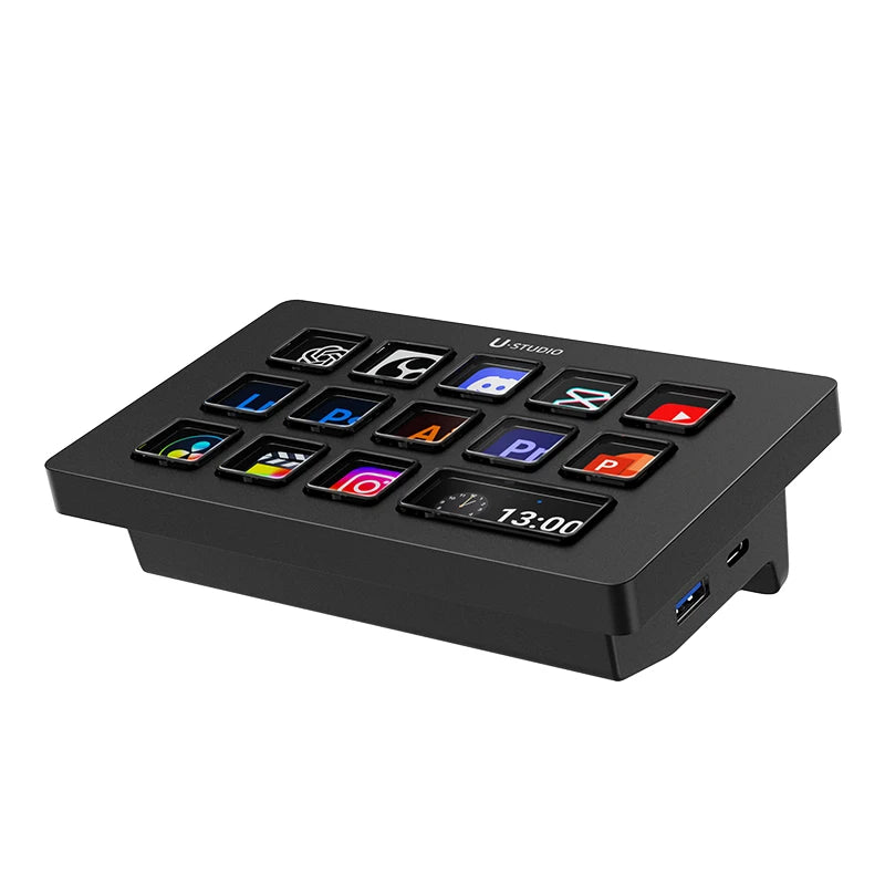ក្ដារចុច Ulanzi D200H D200 7 in 1 Stream Deck Controler ជាមួយគ្រាប់ចុច LCD ចំនួន 14 សម្រាប់ OBS Live Youtube Content Creation Gaming Office