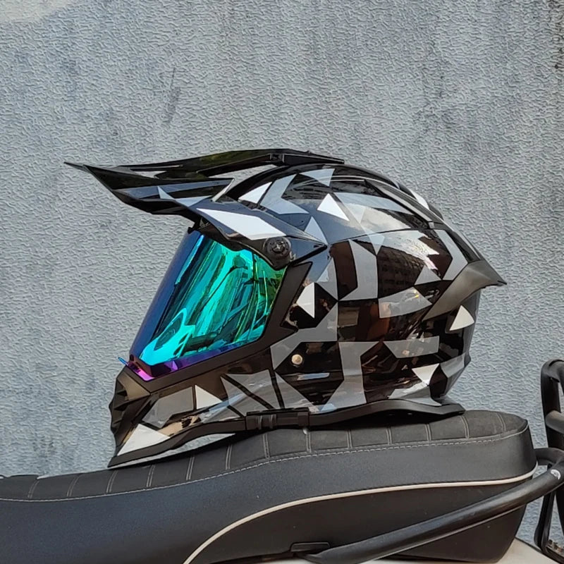 WLT full face motorcycle helmet ABS off-road helmet professional full-over rally racing helmet men DH downhill Capacete DOT