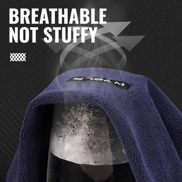WRELS Winter Beanie Hat Scarf Set Thick Fleece Lined Skull Cap Neck Warmer for Men Windproof Lightweight Face Mask Cap