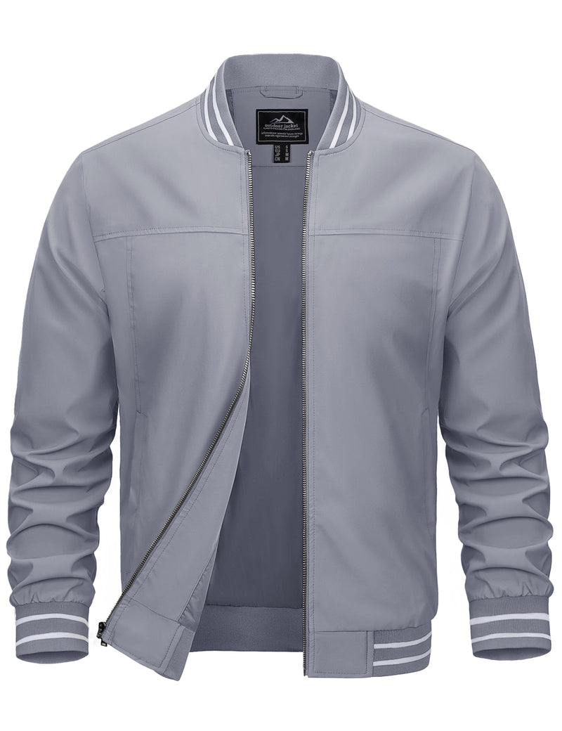 TACVASEN Mens Lightweight Waterproof Bike Jackets Windproof Warm Outdoor Jackets Spring Fall Zip Up Coat With Pockets