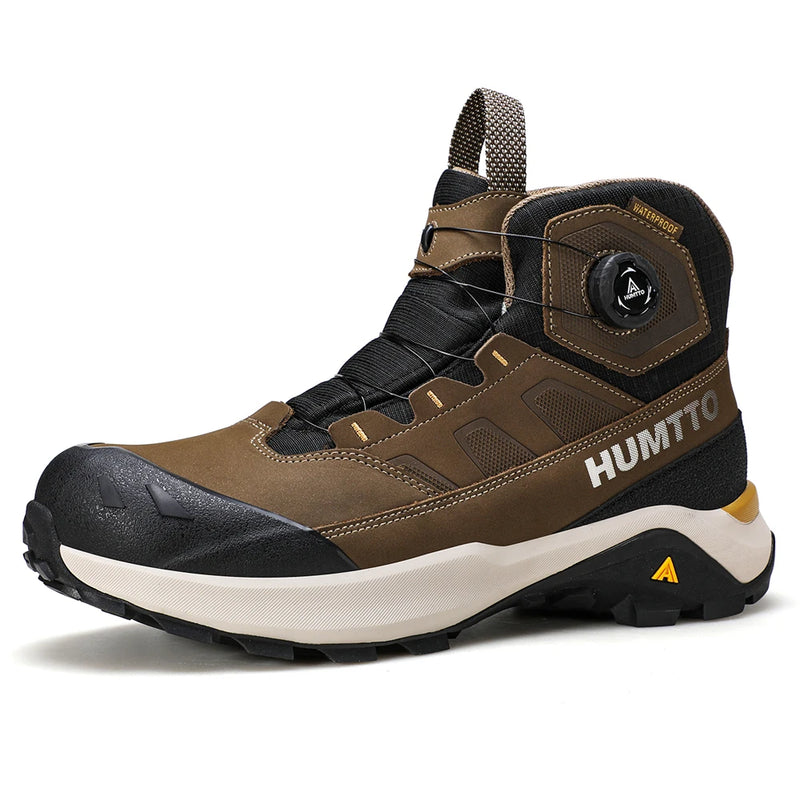 HUMTTO Winter Hiking Shoes Mens Breathable Leather Climbing Shoes Man Anti-slip Outdoor Sneakers Designer Trekking Boots for Men