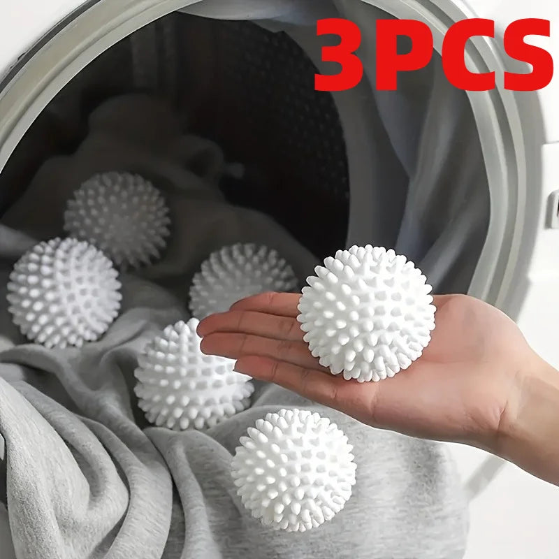 3pcs Reusable Laundry Ball Set - Removes Hair,Prevents Tangling, Laundry Accessories, Washing Machine Balls, Dryer Balls.