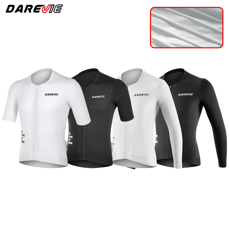 អាវយឺតជិះកង់ DAREVIE Aero កាត់បន្ថយភាពធន់ PRO Level Man អាវជិះកង់ Maillot ស្រូបយកសំណើមទម្ងន់ស្រាលសម្រាប់បុរស