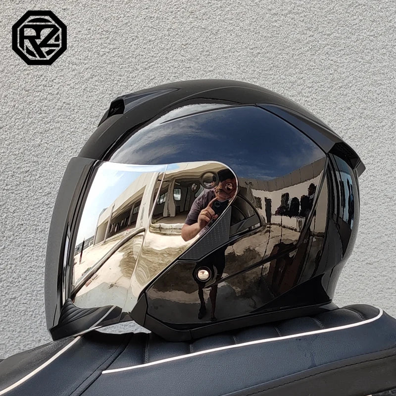 Motorcycle Helmet Double Lens Capacete De Moto Helmet Half Face Summer Cool Casco Moto Street Fashion Helmet For Four Seasons