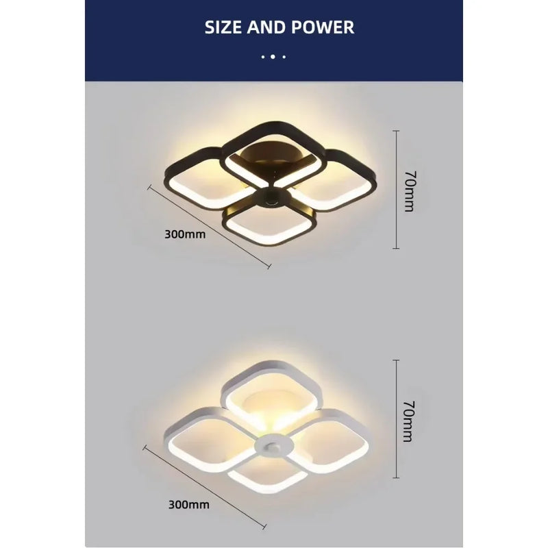 Creative Round Square for Living Room Bedroom Corridor Aisle Balcony Hallway Lighting Lamps Modern Led Ceiling Lights