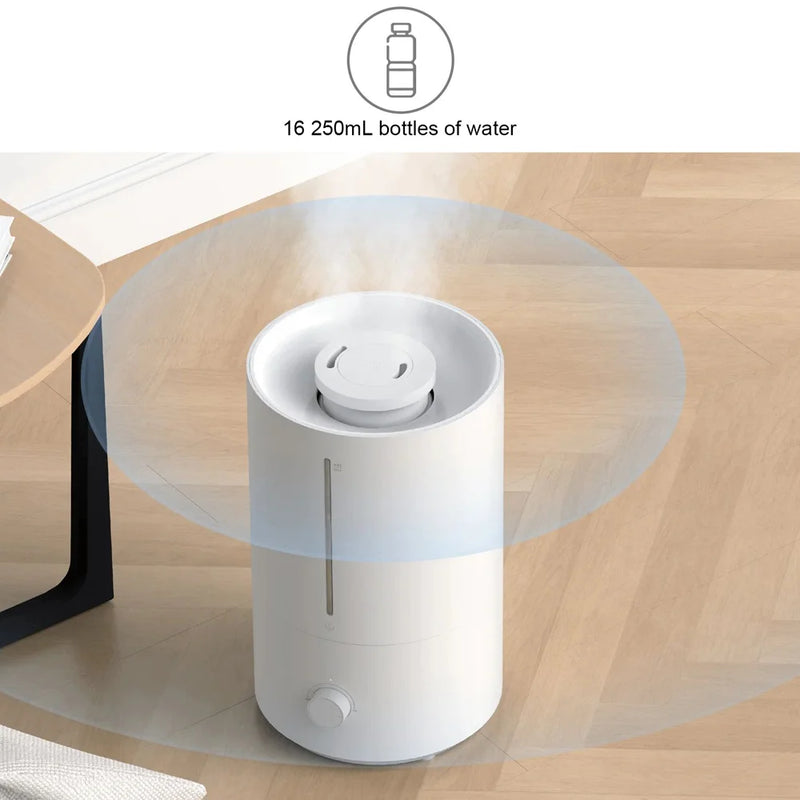 MIJIA Humidifier 2nd, 300 ML/h Mist, Top‑Fill, 99.9% Silver‑Ion Antibacterial, Quiet ≤38 dB, 4L Humidifiers For Home
