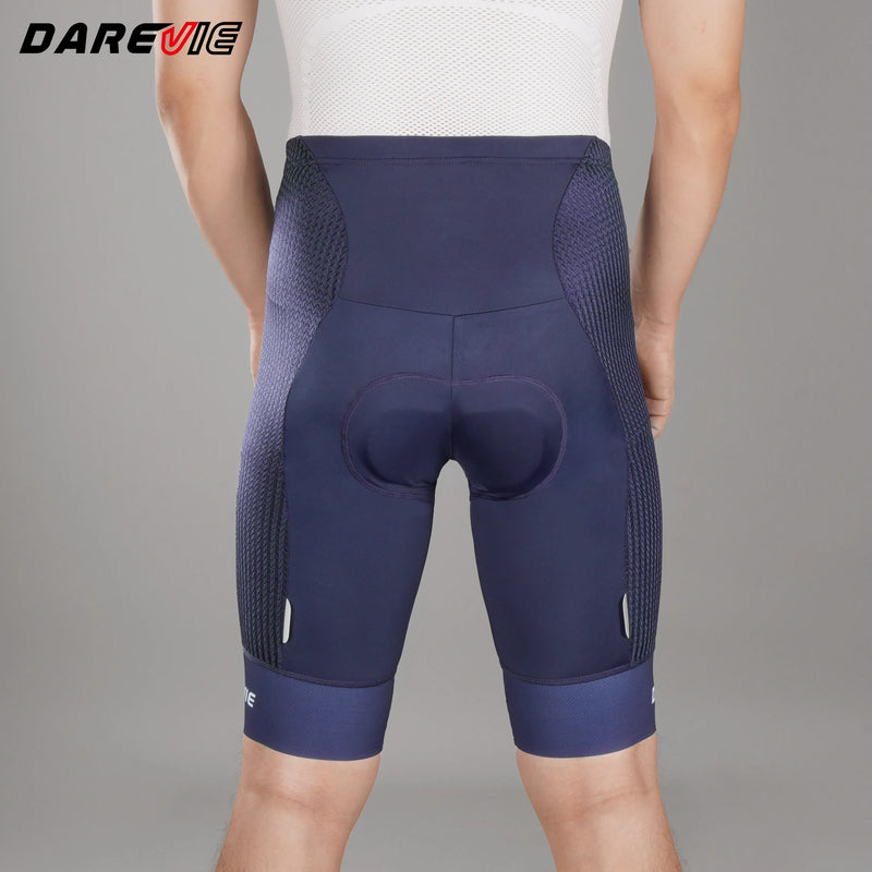 ខោជិះកង់បុរស DAREVIE ស្រូបយកសំណើម បន្ទះអេប៉ុងជិះកង់ សម្លៀកបំពាក់ជិះកង់សម្រាប់បុរស 7.5CM ប្រឆាំងនឹងការរអិល ស្ងួតរហ័ស