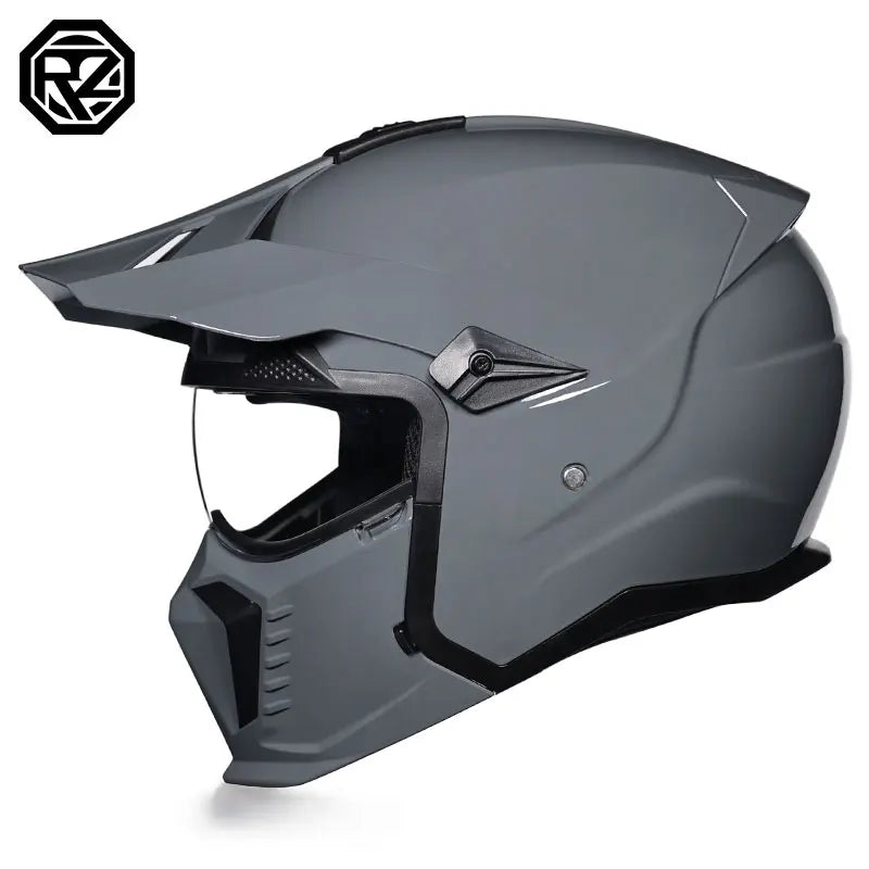 DOT  Certification ORZ Motorcycle Helmet Full Helmet ATV Downhill Motocross Capacete Men Detachable Chin Casco Moto For