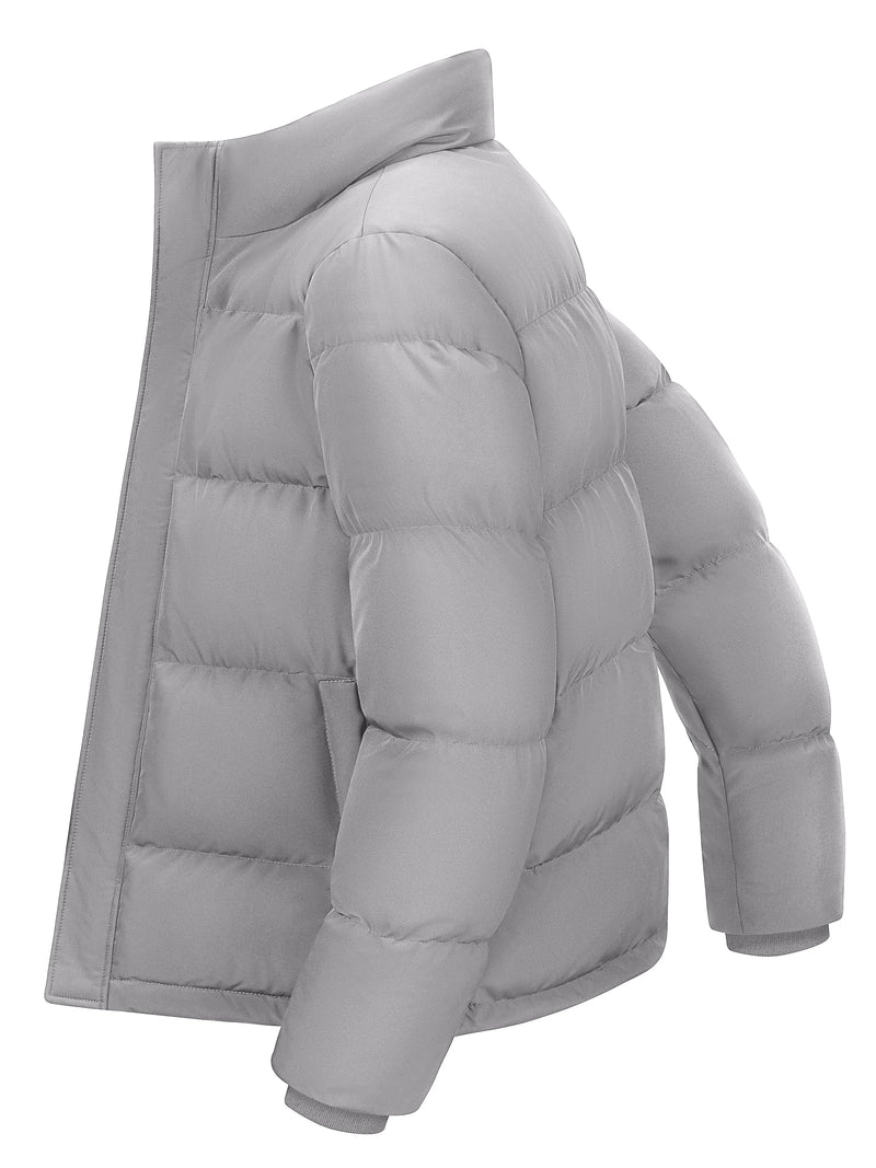 TACVASEN Winter Duck Down Jackets Mens Stand Collar Quilted Jackets Water Resistant Lightweight Puffer Jacket Windbreaker Coats