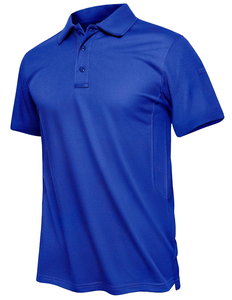 TACVASEN Summer Polo Tee Shirts Men's Short Sleeve Quick Dry T-shirt Breathable Work Shirt Fishing Hiking Golf Polos Top Man