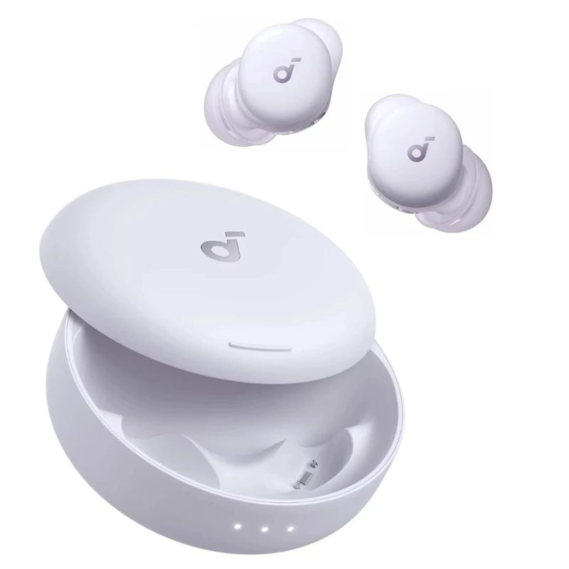 កាសស្តាប់ត្រចៀកឥតខ្សែ Soundcore TWS ពណ៌ស្វាយសម្រាប់គេង A30 កាសស្តាប់ត្រចៀកឆ្លាតវៃ ANC សម្រាប់គេង កាសស្តាប់ត្រចៀកកាត់បន្ថយសំឡេងរំខានសម្រាប់គេង