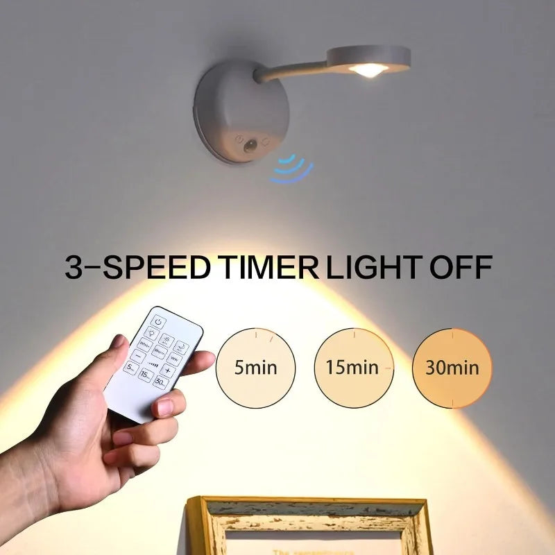 ចង្កៀងជញ្ជាំង LED ក្នុងផ្ទះឆ្លាតវៃដែលអាចសាកបាន ពន្លឺភ្លើងពិល LED ពីចម្ងាយឥតខ្សែ ភ្លើងរូបភាព RGB សមរម្យសម្រាប់បន្ទប់សិក្សា