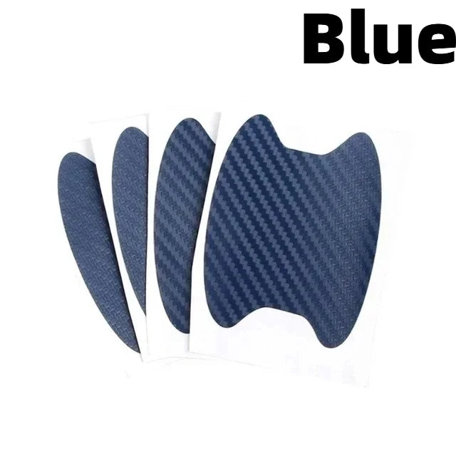 4pcs Car Door Sticker Carbon Fiber Scratch Resistant Cover Auto Handle Protection Film Exterior Styling Car Additions.
