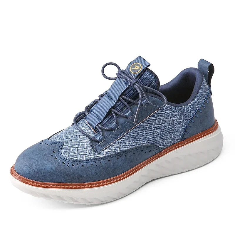 British Style Brogues Mens Leather Casual Shoes Thick Soles 5cm Plus Big Size 50 51 52 Italian Luxury Brand Designers loafers