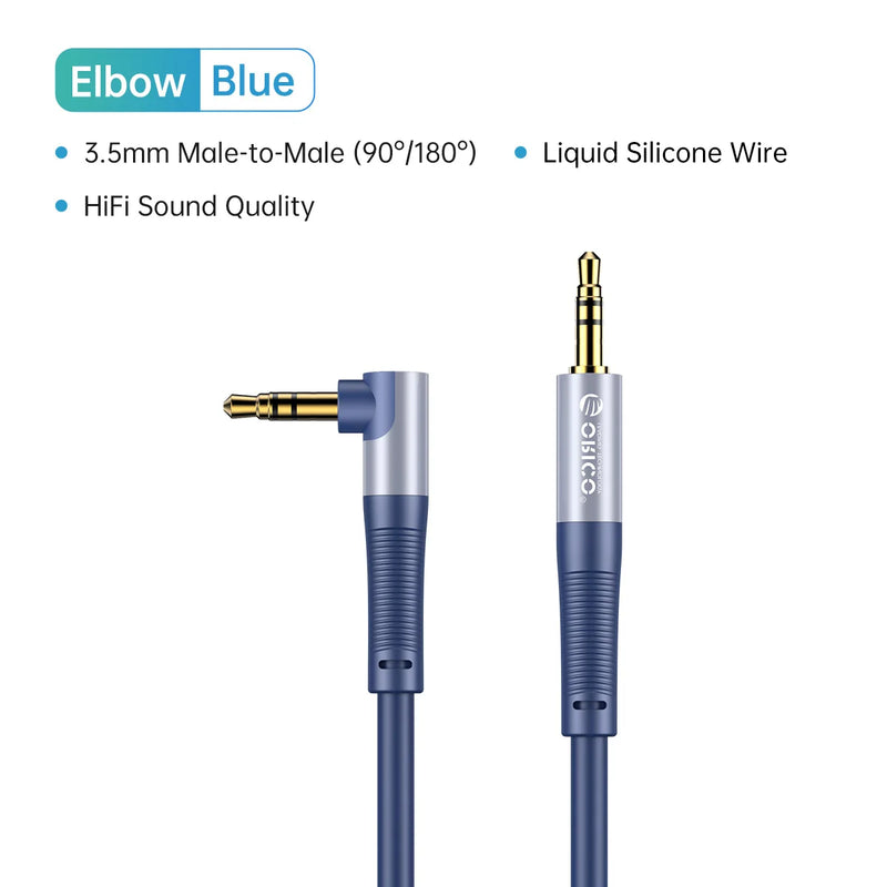 ORICO 3.5mm Aux Cable Jack Audio Cord Male to Male Hi-Fi Sound Liquid Silicone for Headphones iPhone Speaker Car iPad