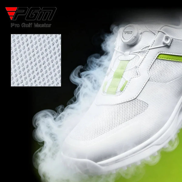 PGM Golf Shoes Men's Summer Sports Shoes Comfortable Cushioning Knob Lace Breathable Anti Slip XZ462